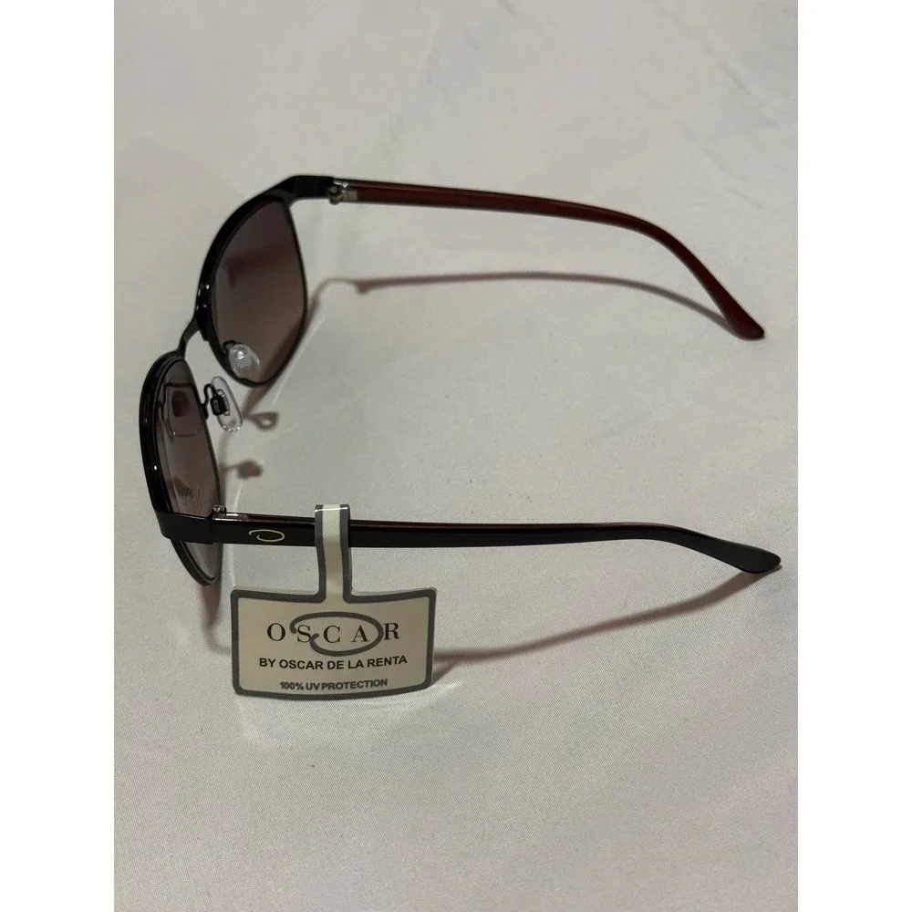 Oscar de la Renta  Browline Designer Sunglasses 100% UV‎ Protection black/smoke